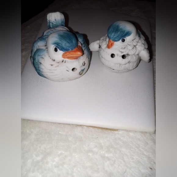 Baby Blue Jay S & P Shakers Figurines Key Point Dallas TX Taiwan ROC Vintage - Picture 3 of 6